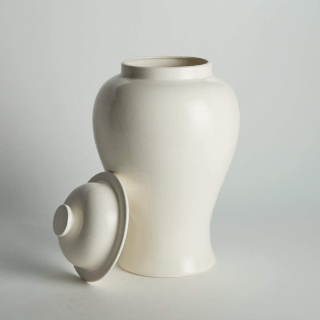 KOA LIDDED GINGER JAR LARGE - White