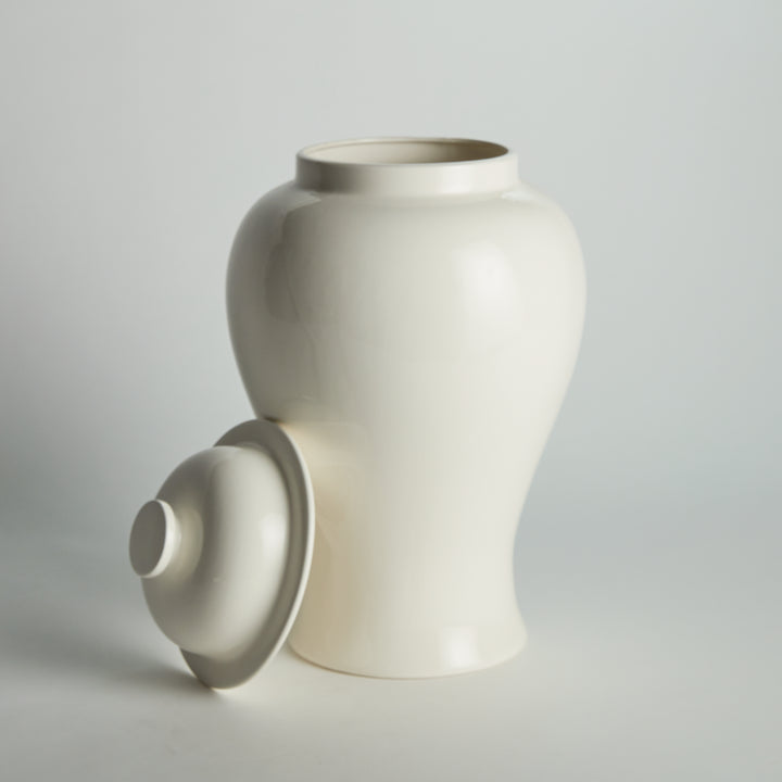 KOA LIDDED GINGER JAR LARGE - White