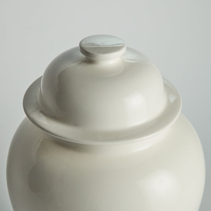 KOA LIDDED GINGER JAR LARGE - White