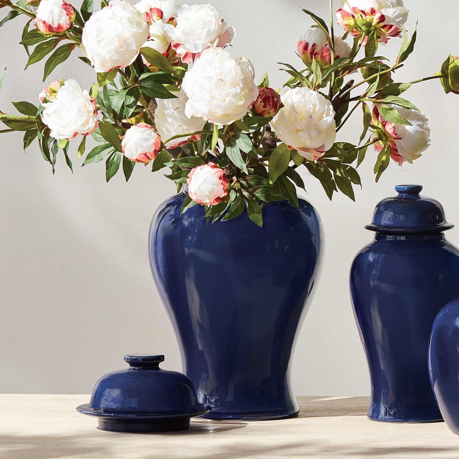 KOA LIDDED GINGER JAR SMALL - Navy