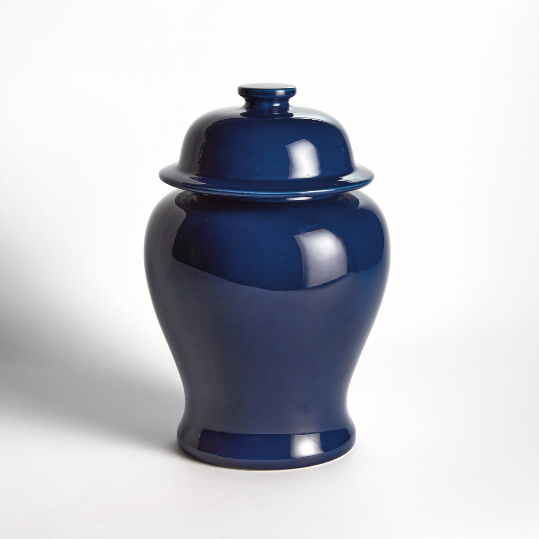 KOA WIDE LIDDED GINGER JAR SMALL - Navy