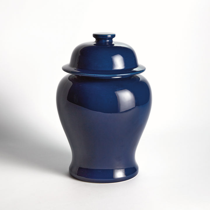KOA WIDE LIDDED GINGER JAR SMALL - Navy