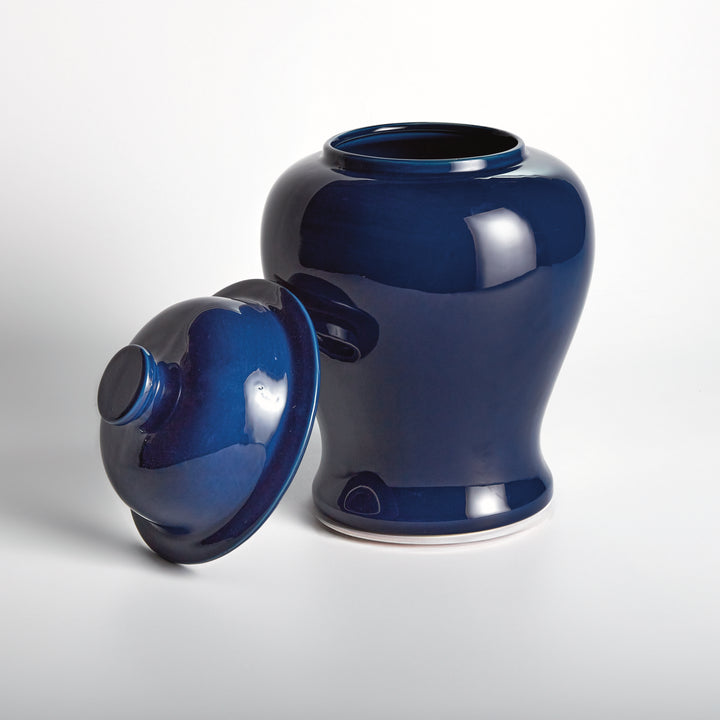 KOA WIDE LIDDED GINGER JAR SMALL - Navy