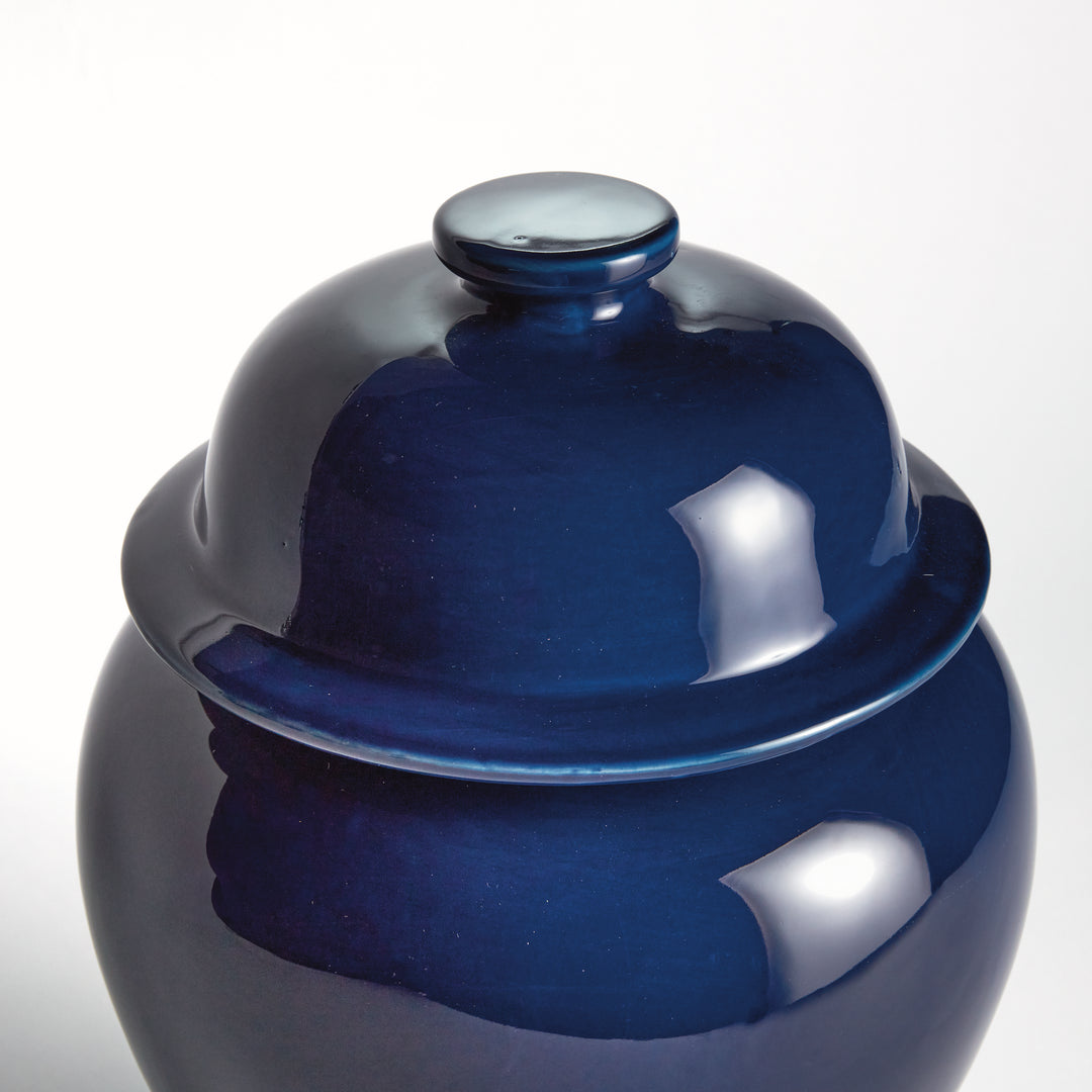 KOA WIDE LIDDED GINGER JAR SMALL - Navy