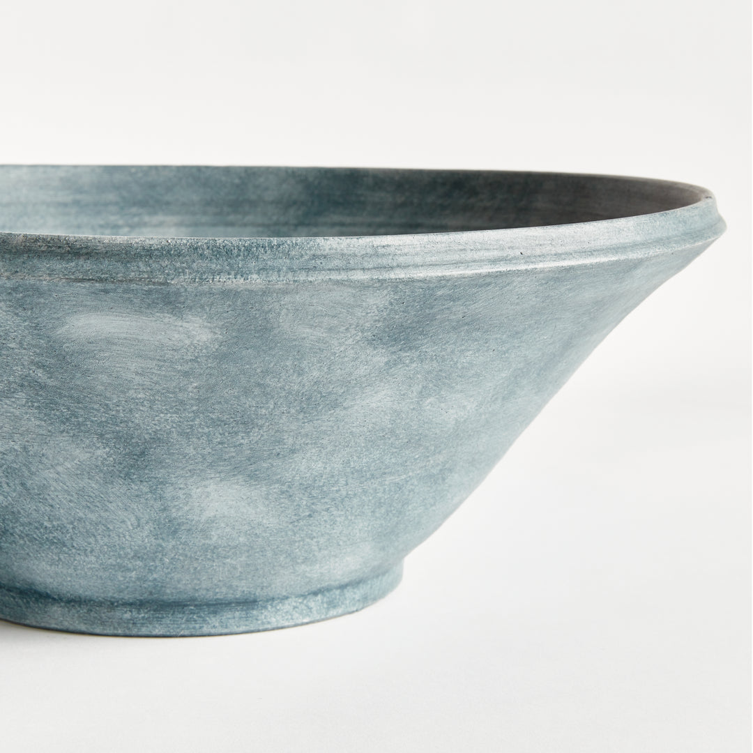 MIRELA GRANDE DECORATIVE BOWL - Washed Blue