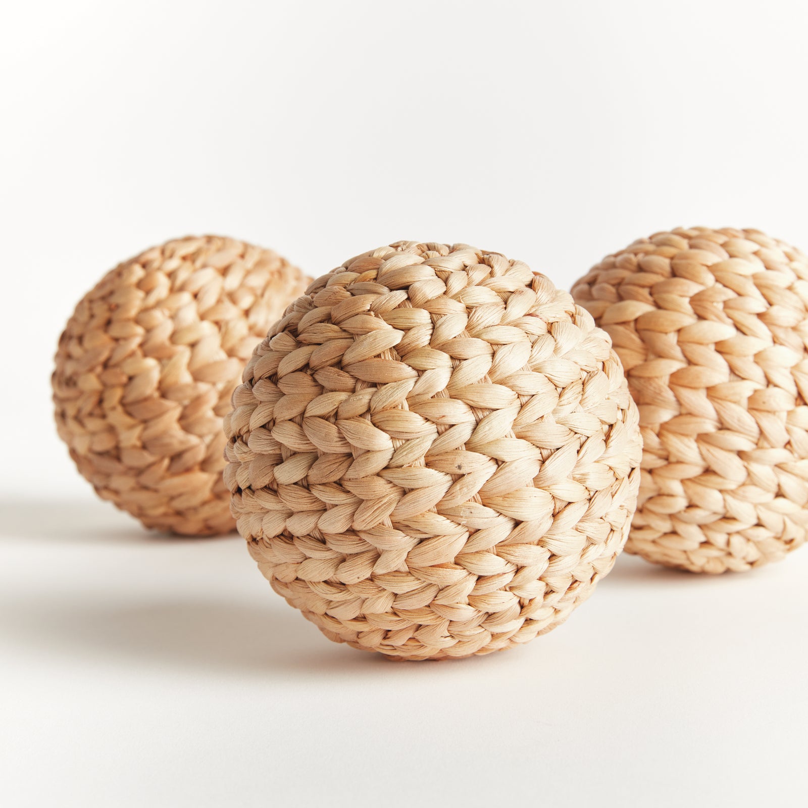 JACE WATER HYACINTH ORBS 4.5", SET OF 3