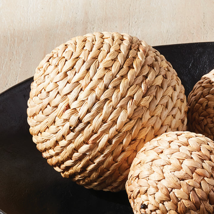 JACE WATER HYACINTH ORBS 6.5", SET OF 3