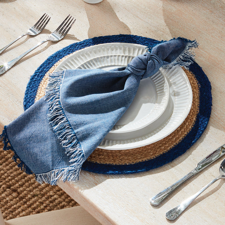 AURA DINNER NAPKINS, SET OF 4 - Dark Blue