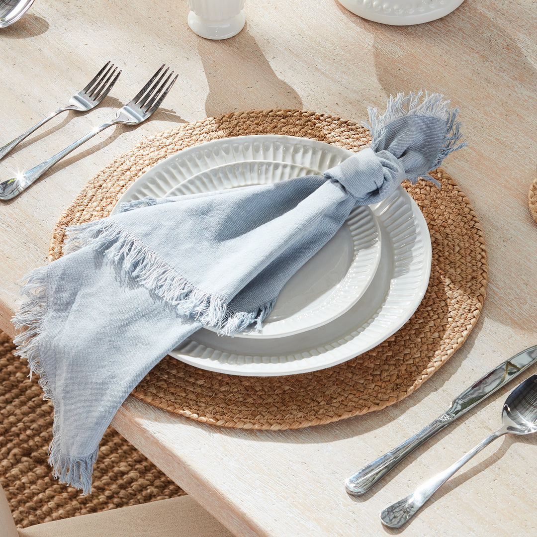 AURA DINNER NAPKINS, SET OF 4 - Light Blue