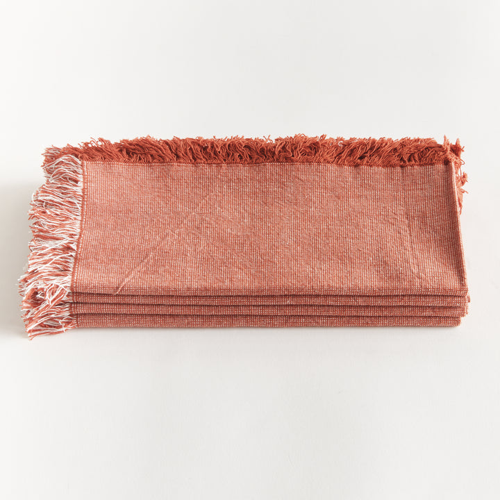 AURA DINNER NAPKINS, SET OF 4 - Red