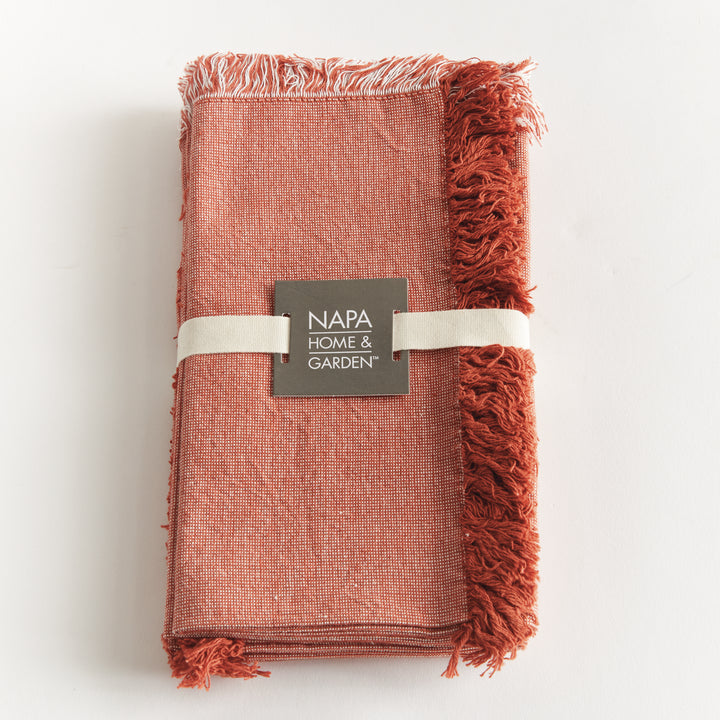 AURA DINNER NAPKINS, SET OF 4 - Red
