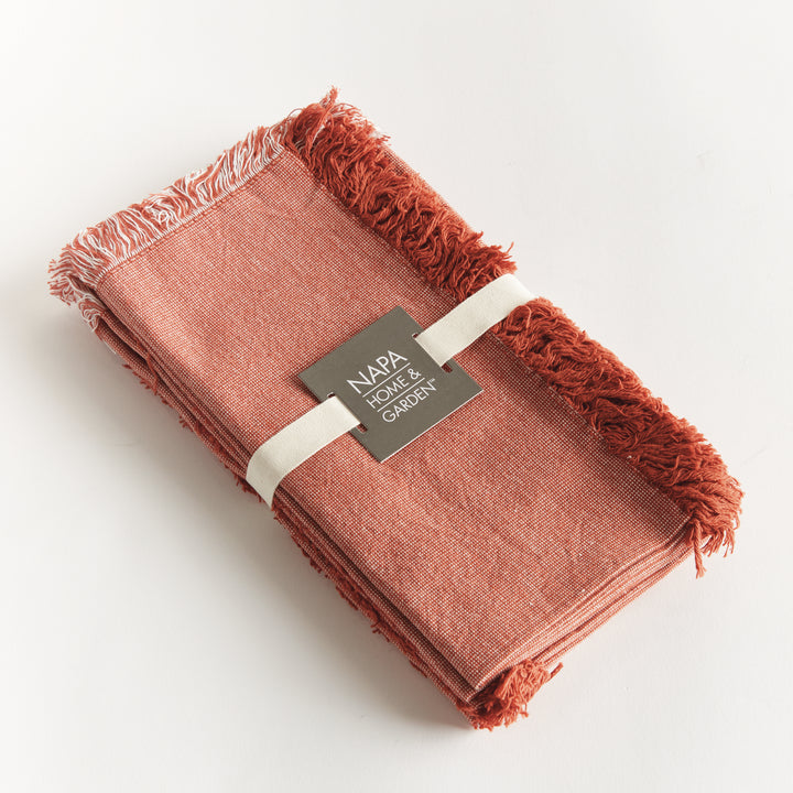 AURA DINNER NAPKINS, SET OF 4 - Red