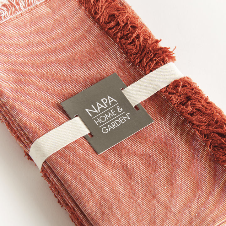 AURA DINNER NAPKINS, SET OF 4 - Red