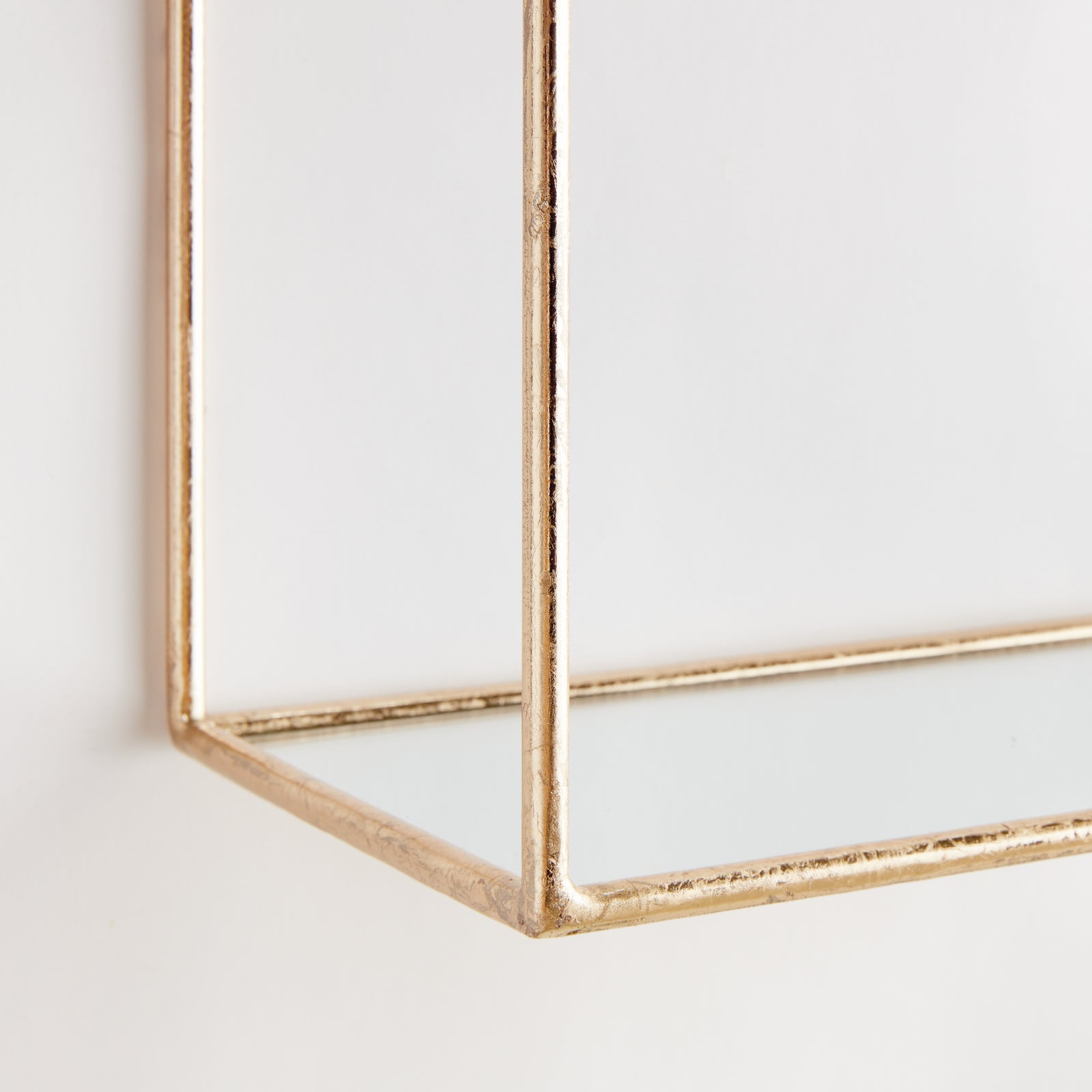 ABBEY MIRRORED WALL SHELVES, SET OF 2