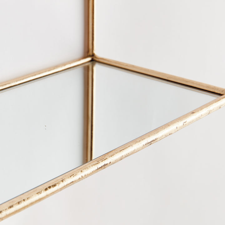ABBEY MIRRORED WALL SHELVES, SET OF 2