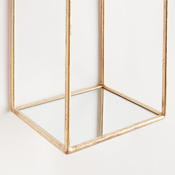 DUNCAN MIRRORED WALL SHELVES, SET OF 4
