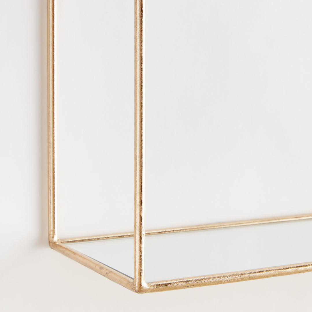 DUNCAN MIRRORED WALL SHELVES, SET OF 4