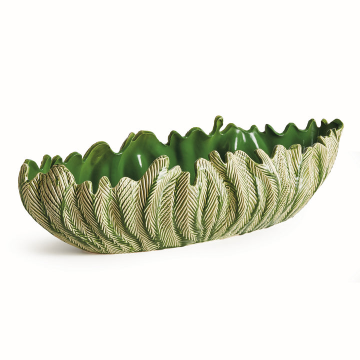 WINSLOW DECORATIVE OVAL BOWL - Green