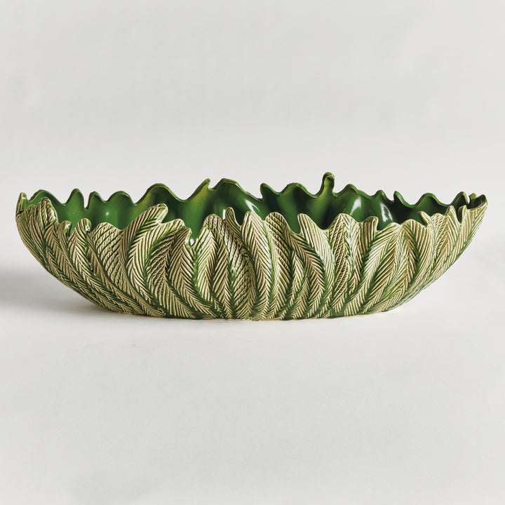 WINSLOW DECORATIVE OVAL BOWL - Green