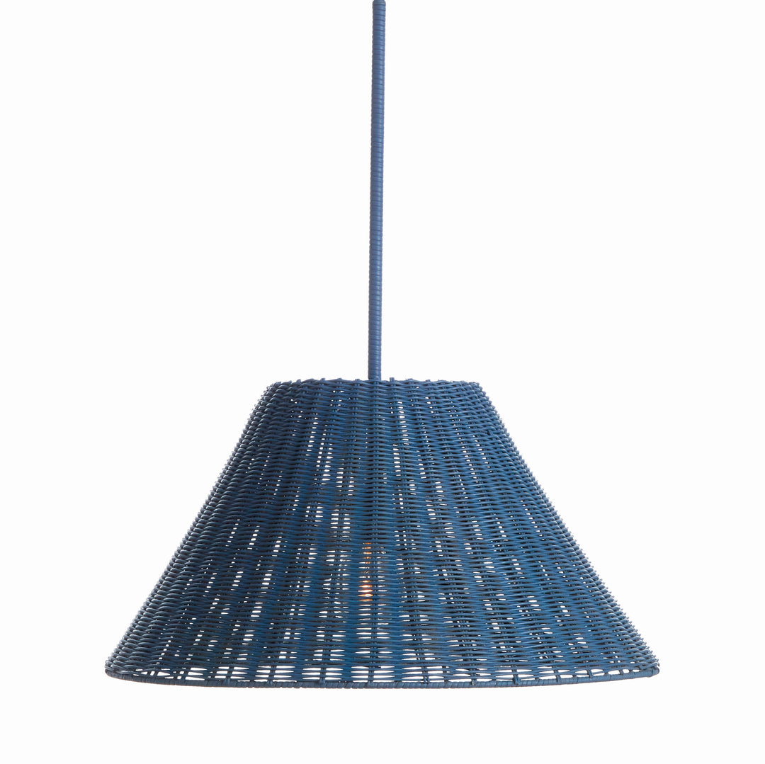 TRISTAN RATTAN PENDANT - Dark Blue