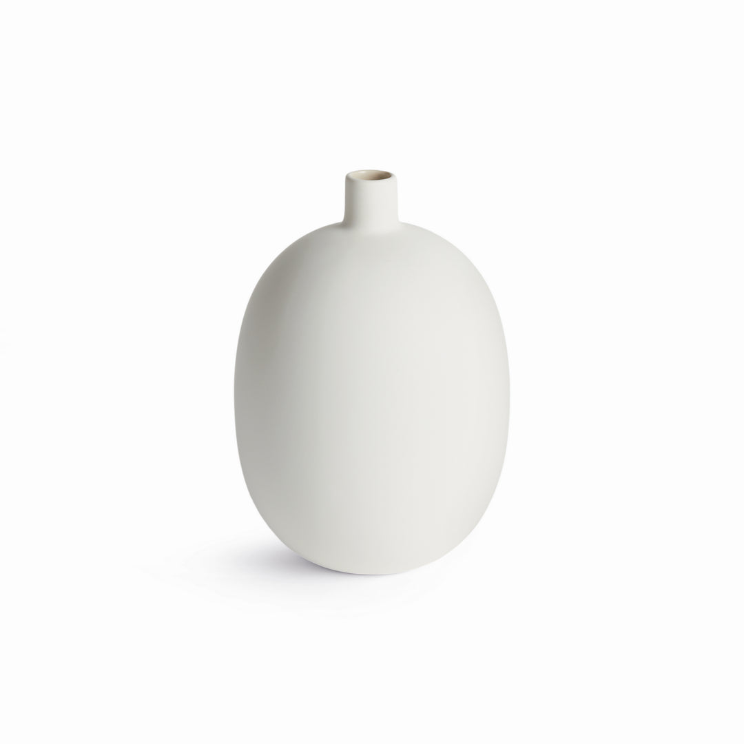 BARCLAY BUTERA SANDBAR VASE SMALL - White / Taupe