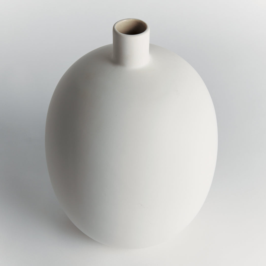 BARCLAY BUTERA SANDBAR VASE LARGE - White / Taupe
