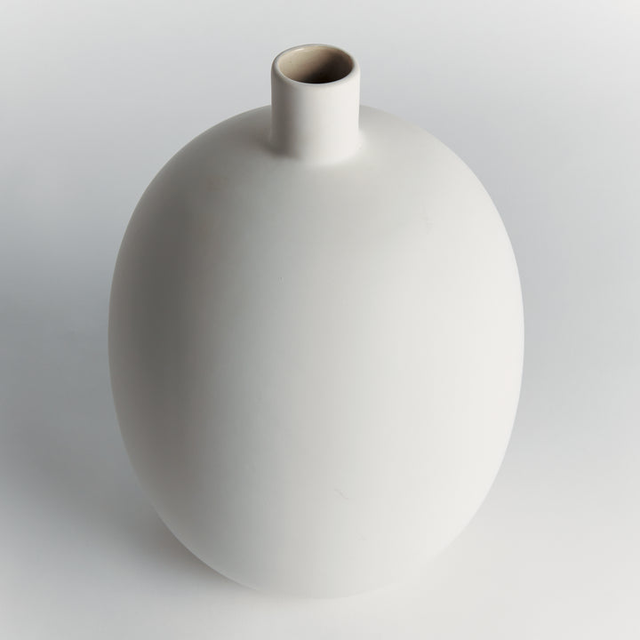 BARCLAY BUTERA SANDBAR VASE LARGE - White / Taupe