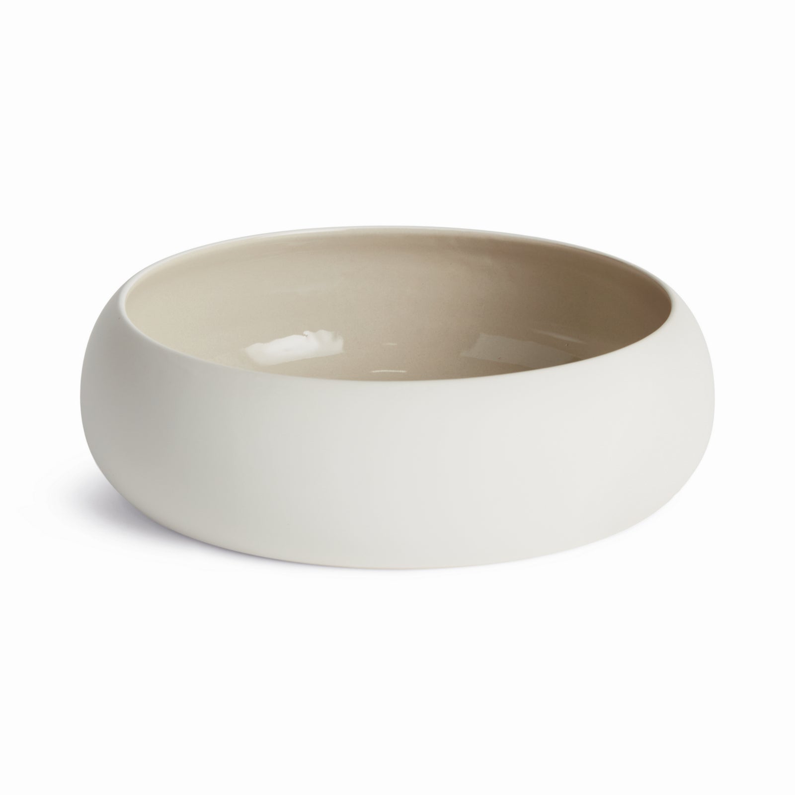 BARCLAY BUTERA SANDBAR DECORATIVE BOWL - White / Taupe