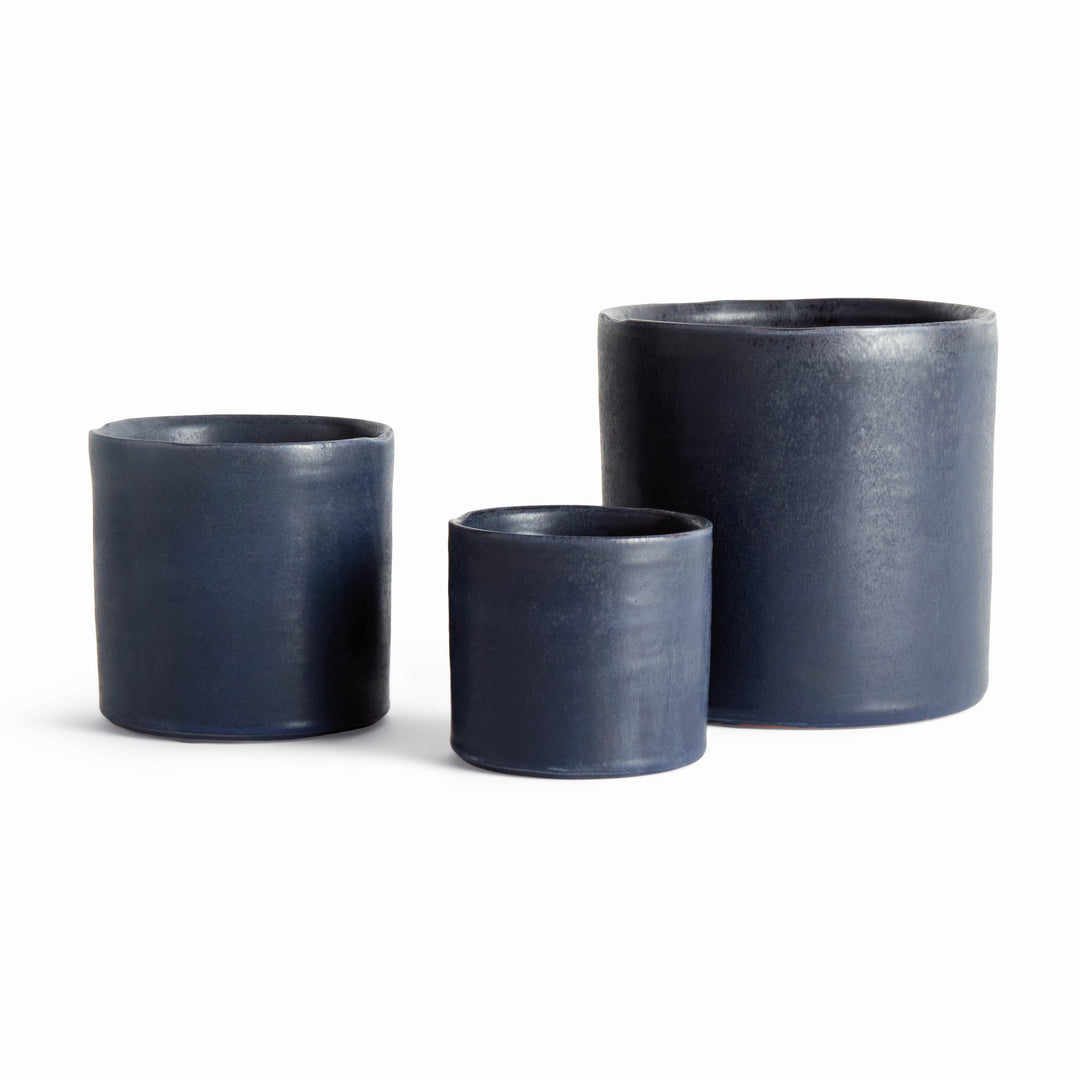 STUDIO CACHEPOTS, SET OF 3 - Navy