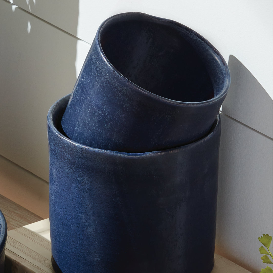 STUDIO CACHEPOTS, SET OF 3 - Navy