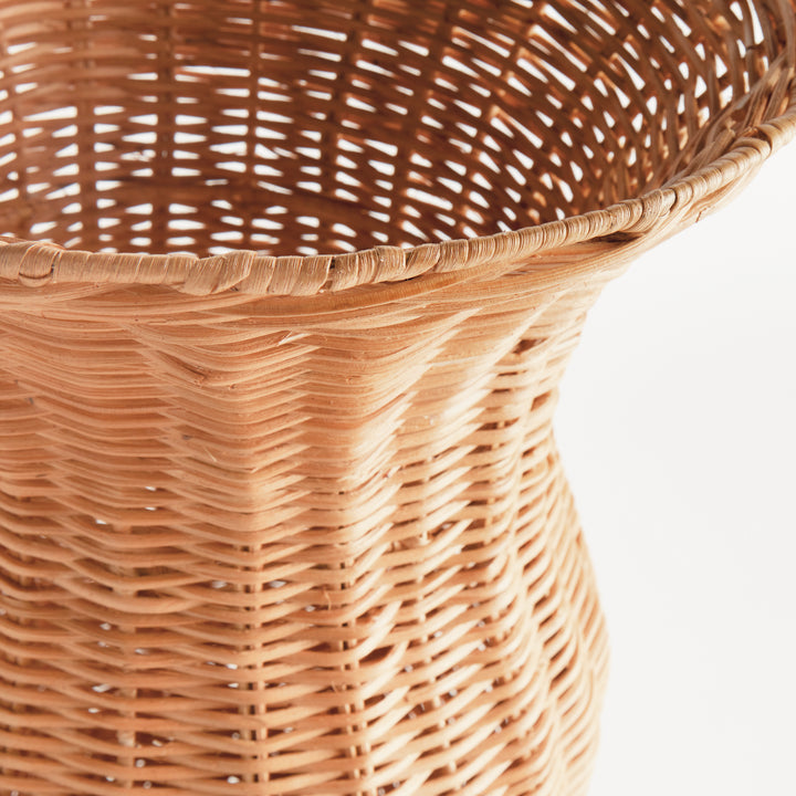 CHESAPEAKE RATTAN FOOTED URN TALL - Natural