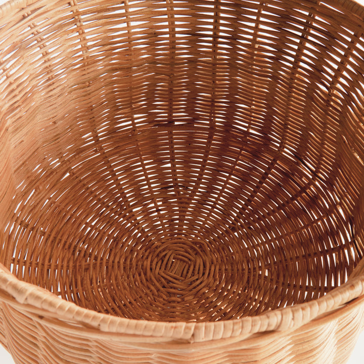 CHESAPEAKE RATTAN FOOTED URN WIDE - Natural