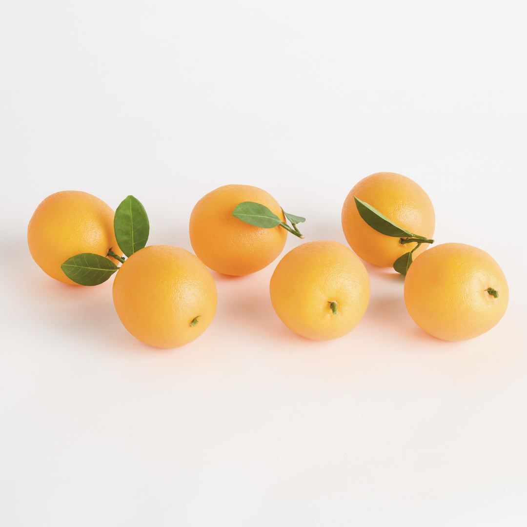 FAUX ORANGES 5" ASSORTED, SET OF 6