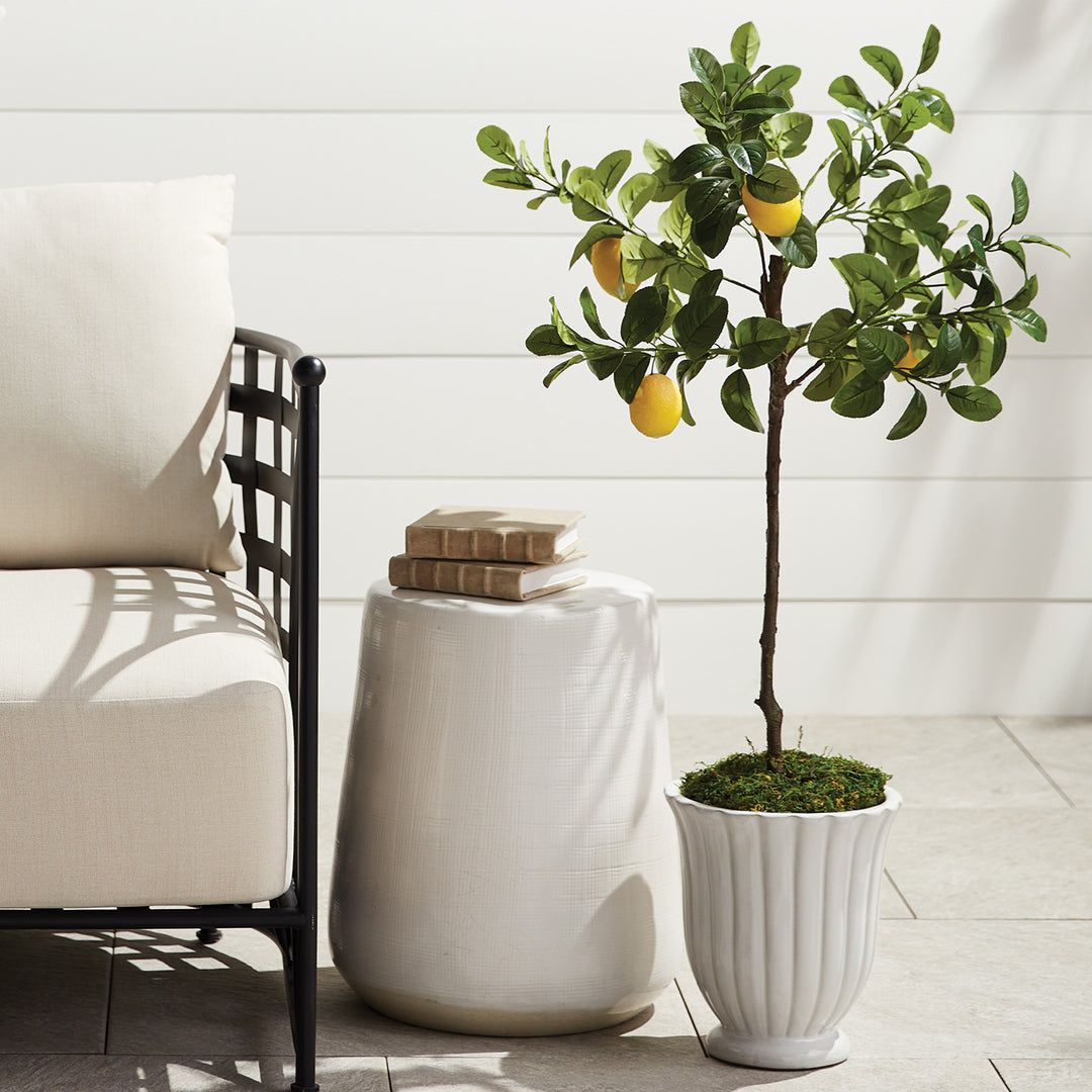 FAUX LEMON TREE DROP-IN 37"