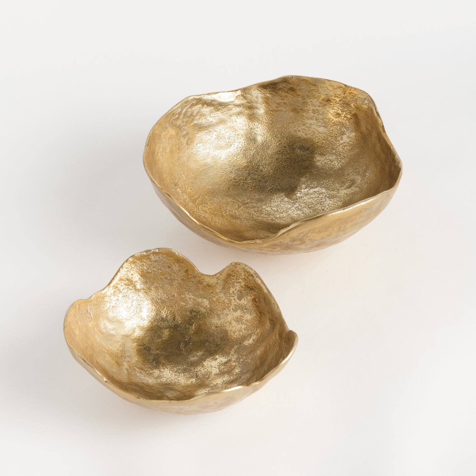 ROLAND ORGANIC DECORATIVE BOWLS, SET OF 2 - Gold