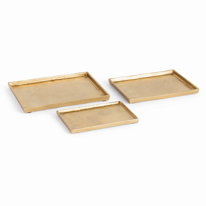 BRETT RECTANGULAR DECORATIVE TRAYS, SET OF 3
