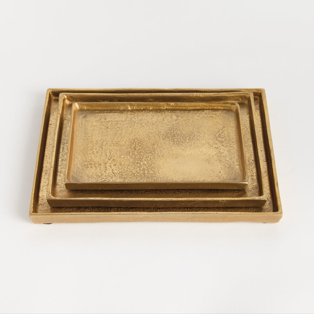 BRETT RECTANGULAR DECORATIVE TRAYS, SET OF 3