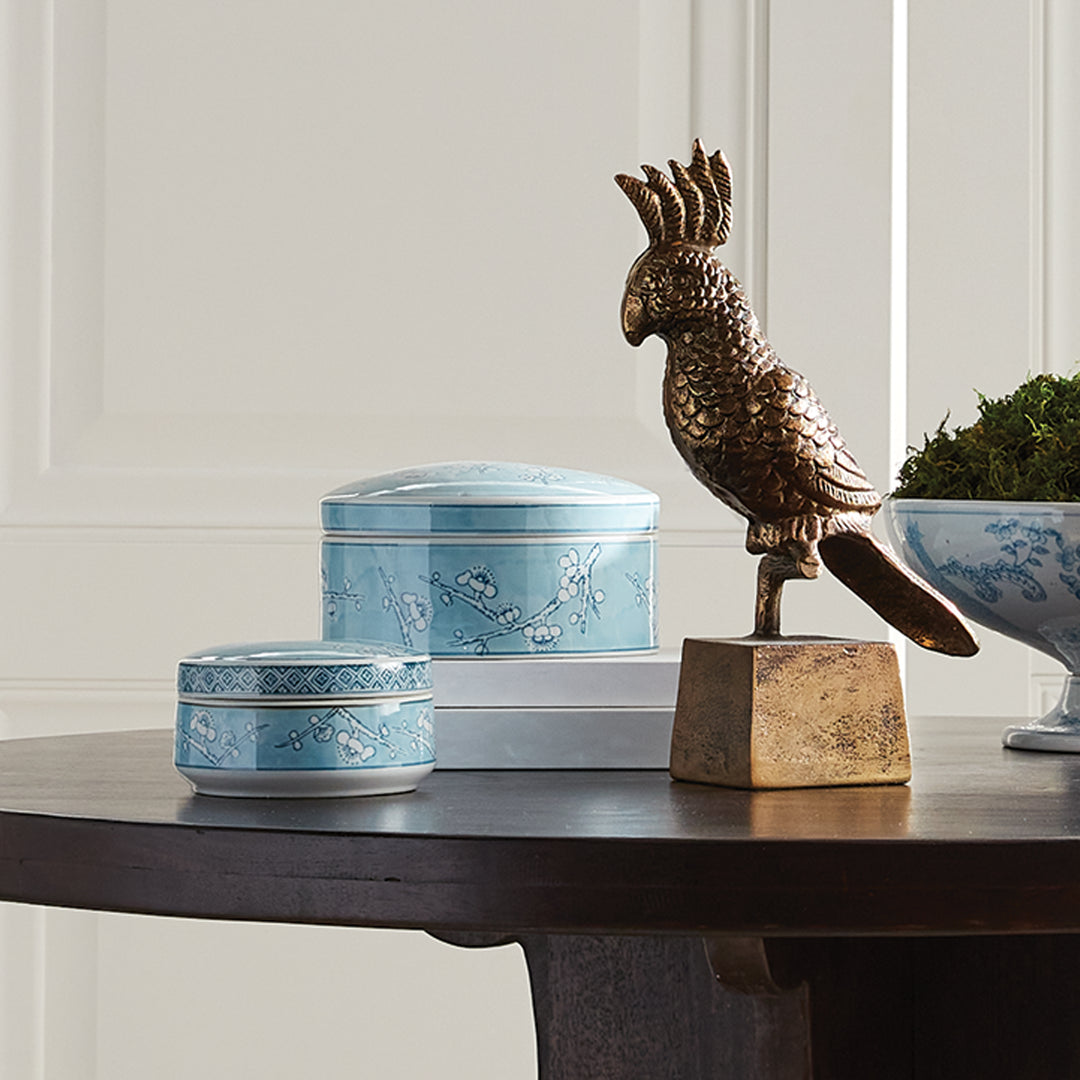MONARCH EMPRESS ROUND LIDDED CATCHALL BOX SMALL