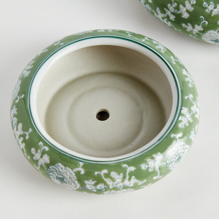 IMPERIAL LOTUS LOW POTS LARGE, SET OF 4