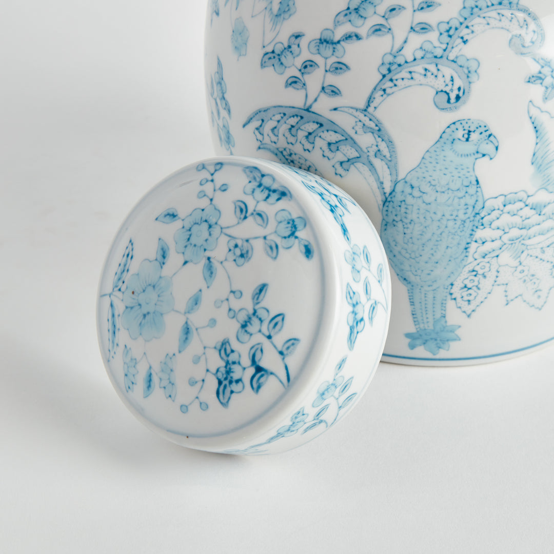 MONARCH PARROT LIDDED JAR
