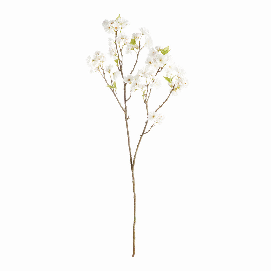 DOUBLE CHERRY BLOSSOM BRANCHES 46", SET OF 2 - White