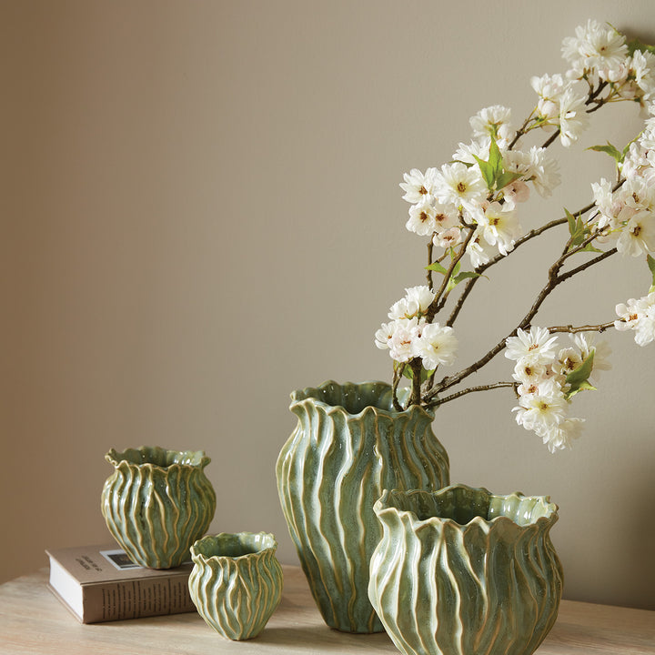 DOUBLE CHERRY BLOSSOM BRANCHES 46", SET OF 2 - White