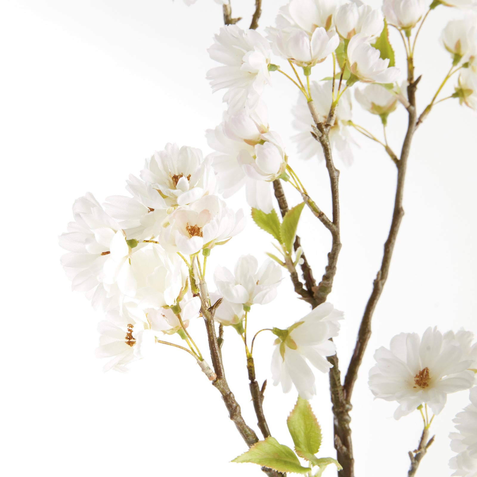 DOUBLE CHERRY BLOSSOM BRANCHES 46", SET OF 2 - White