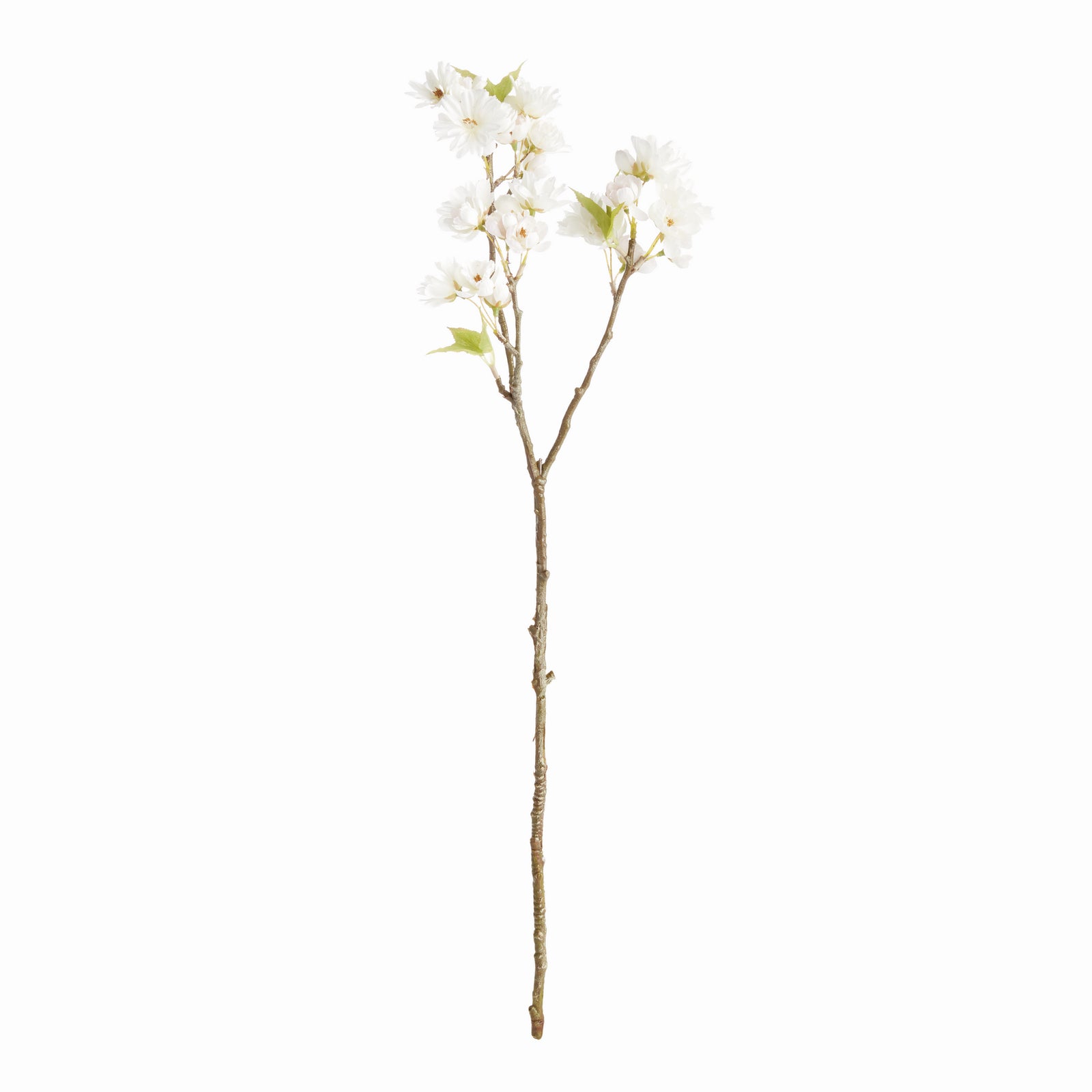 DOUBLE CHERRY BLOSSOM STEMS 28", SET OF 6 - White