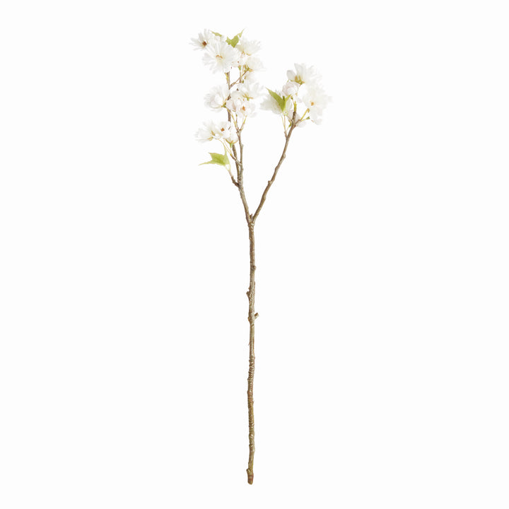 DOUBLE CHERRY BLOSSOM STEMS 28", SET OF 6 - White