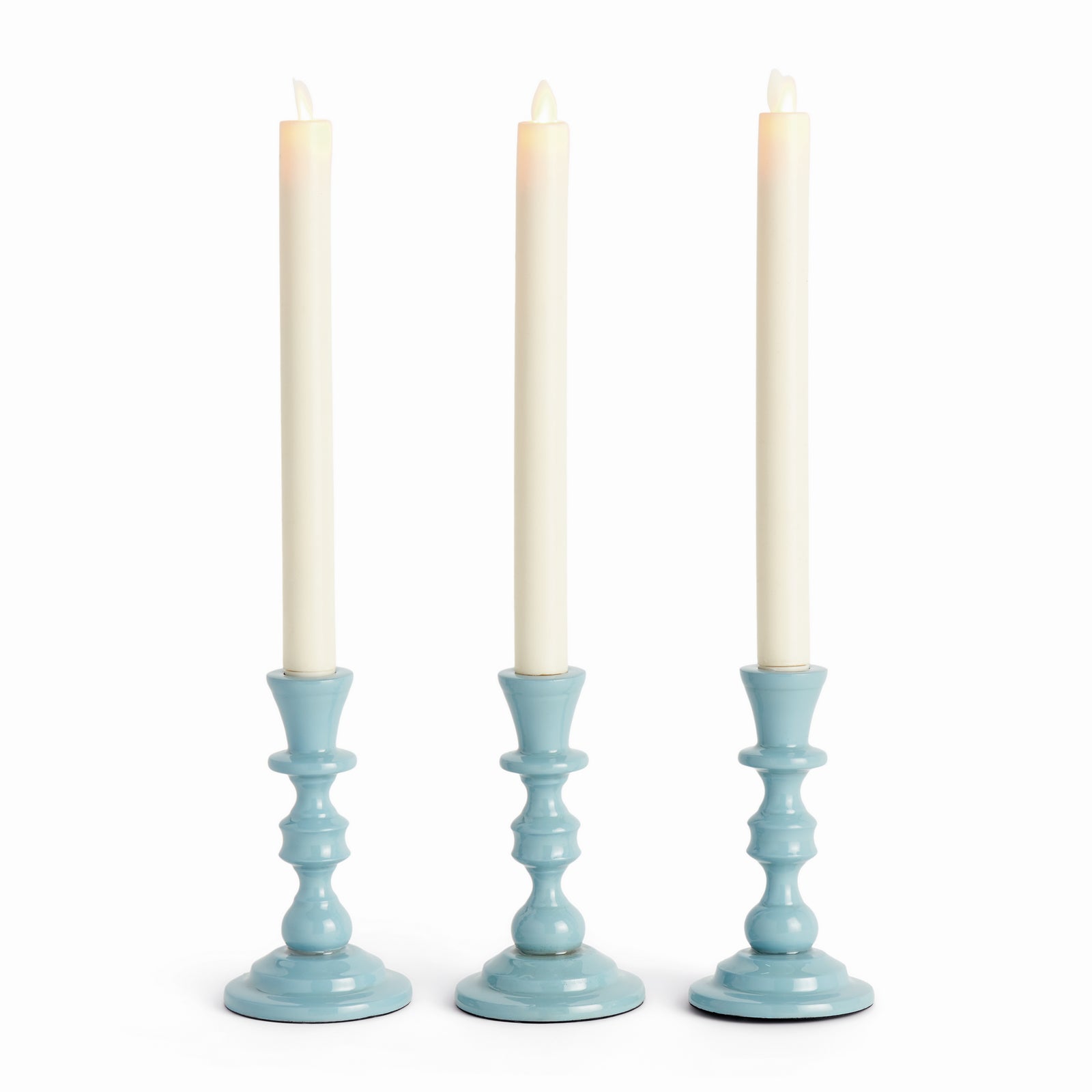 EVE TAPER HOLDERS, SET OF 3 - Blue