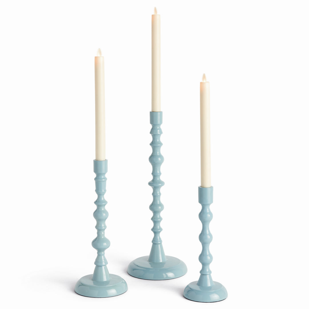 ROSINA TAPER HOLDERS, SET OF 3 - Blue