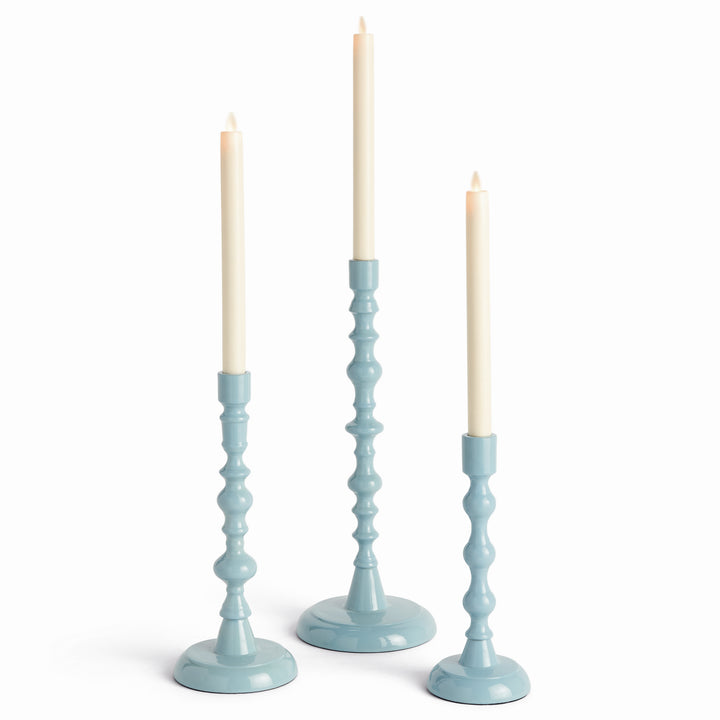 ROSINA TAPER HOLDERS, SET OF 3 - Blue
