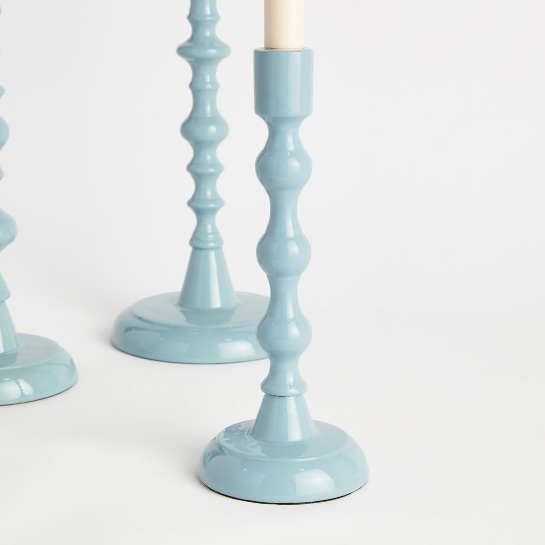 ROSINA TAPER HOLDERS, SET OF 3 - Blue