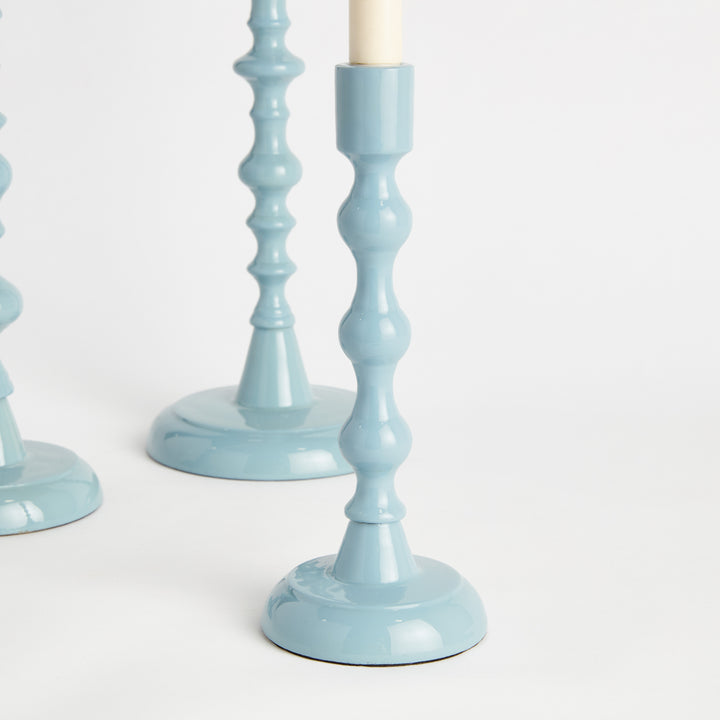 ROSINA TAPER HOLDERS, SET OF 3 - Blue
